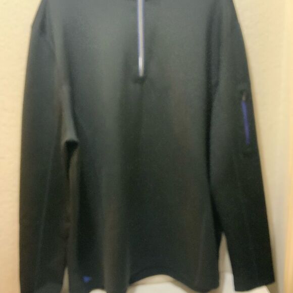 NWOT Untuckit Quarter Zip  Sweatshirt Black blue  Size XL - Picture 2 of 7